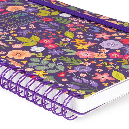 Blocco Spiralato a Righe - Spiral Notebook - Large - Flowers - 4