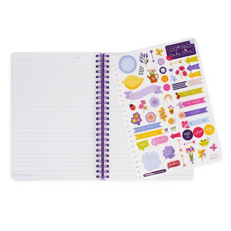 Blocco Spiralato a Righe - Spiral Notebook - Large - Flowers - 5