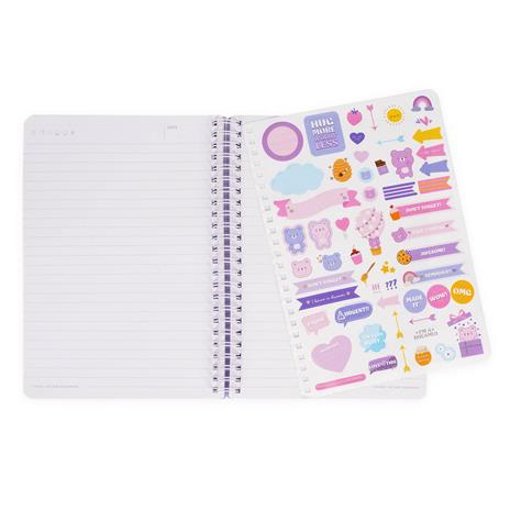 Blocco Spiralato a Righe - Spiral Notebook - Large - Teddy Bear - 5