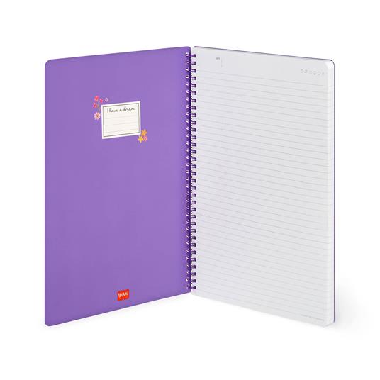 Blocco Spiralato a Righe - Spiral Notebook - Maxi - Flowers - 2