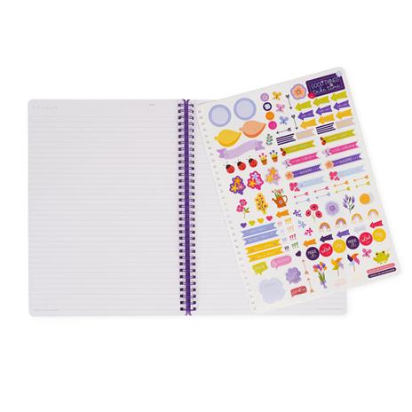 Blocco Spiralato a Righe - Spiral Notebook - Maxi - Flowers - 6