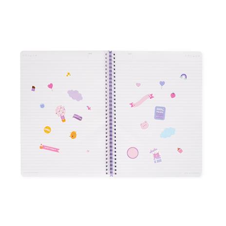 Blocco Spiralato a Righe - Spiral Notebook - Maxi - Teddy Bear - 5