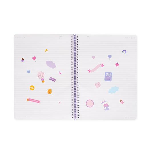 Blocco Spiralato a Righe - Spiral Notebook - Maxi - Teddy Bear - 5