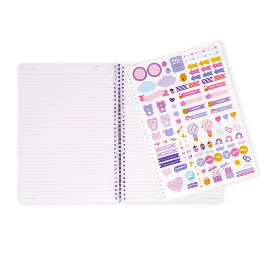 Blocco Spiralato a Righe - Spiral Notebook - Maxi - Teddy Bear - 6