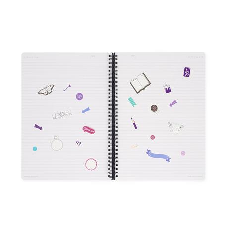 Blocco Spiralato a Righe - Spiral Notebook - Maxi - Moth - 5