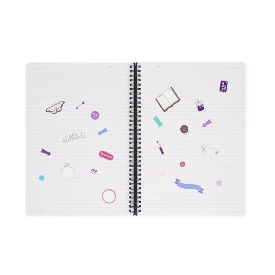 Blocco Spiralato a Righe - Spiral Notebook - Maxi - Moth - 5