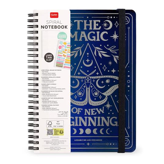 Blocco Spiralato a Righe - Spiral Notebook - Maxi - Moth - 7