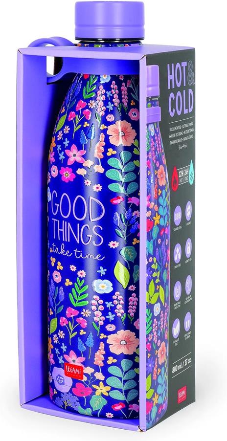 Hot & Cold - Vacuum Bottle - Flowers - 800 Ml - 5