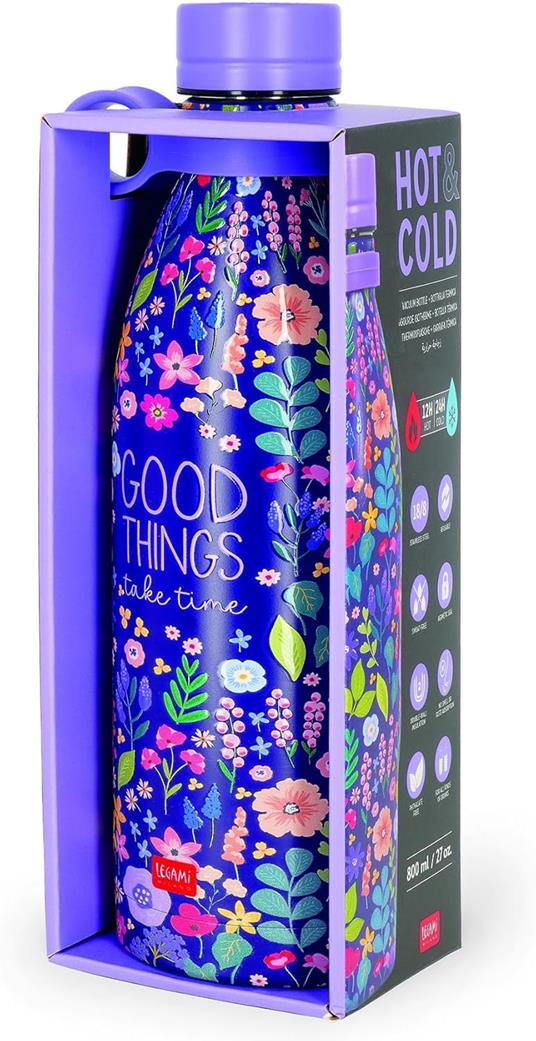 Hot & Cold - Vacuum Bottle - Flowers - 800 Ml - 5