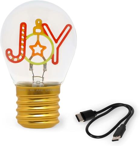 Lampada Decorativa Natalizia da Tavolo a Forma di Lampadina - JOY - Bulb Fiction - 3