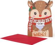 Biglietto auguri Natale Greeting Card - Holly Jolly - Reindeer