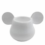 Topolino Portauovo In Ceramica 3D Bianco 11X7X7 Cm In Confezione Regalo