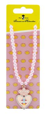 Disney: Ordine Delle Principesse Collana Con Perle E Ciondolo In Metallo 5,5X1,5X17 Cm