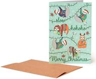 Biglietto auguri Legami Unusual Christmas, Sloths Bradipo - 11,5x17 cm