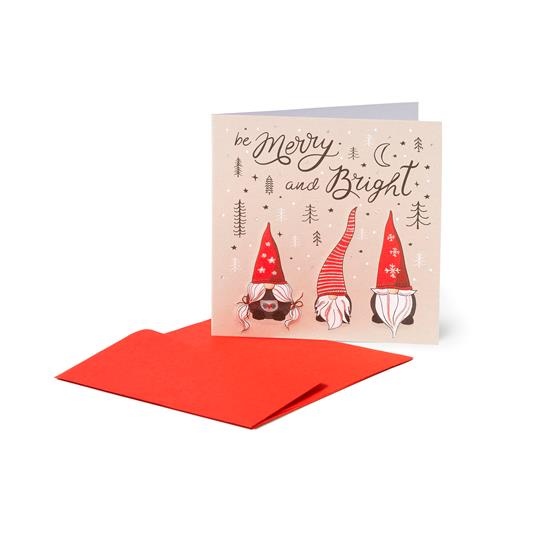 Biglietto auguri Legami Christmas, Gnomes - 7x7 cm