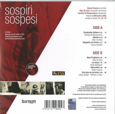 Sospiri sospesi - Vinile LP di Gianni Coscia,Daniele Di Bonaventura,Max De Aloe - 2