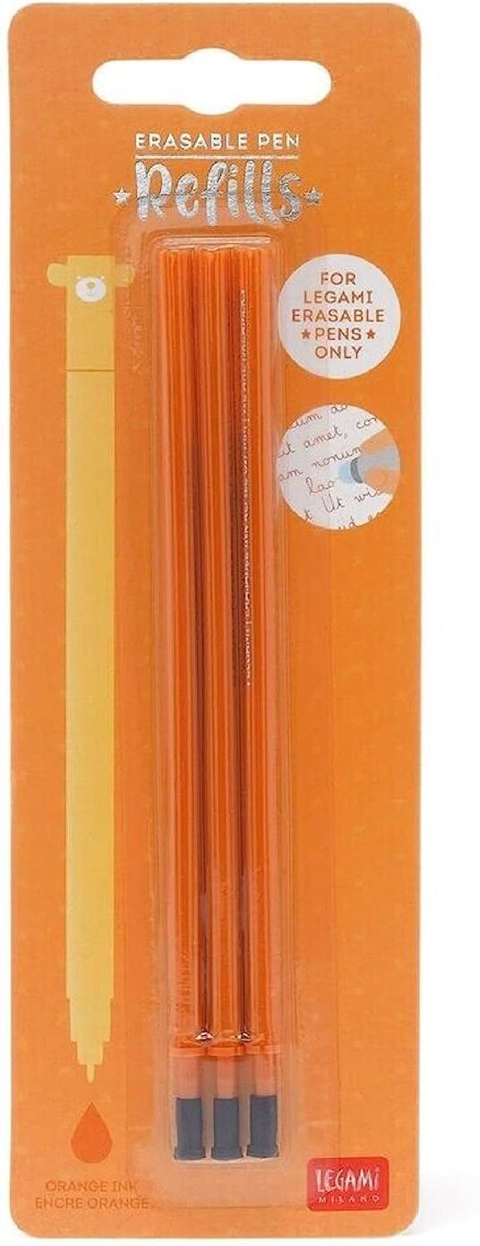 Refill penne cancellabili 3 pezzi - Orange - Legami - Cartoleria e scuola