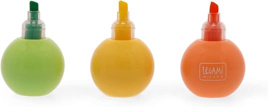 Legami - Evidenziatore 3 in 1, Colori Pastello, Verde, Giallo, Arancione, Asciugatura rapida, Tema Avocado - 4