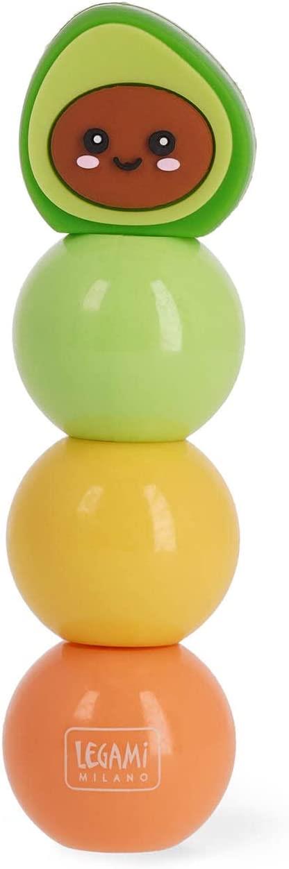 Legami - Evidenziatore 3 in 1, Colori Pastello, Verde, Giallo, Arancione, Asciugatura rapida, Tema Avocado - 6