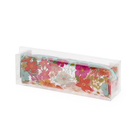 Astuccio Transparent Pencil Case - Flowers - 2