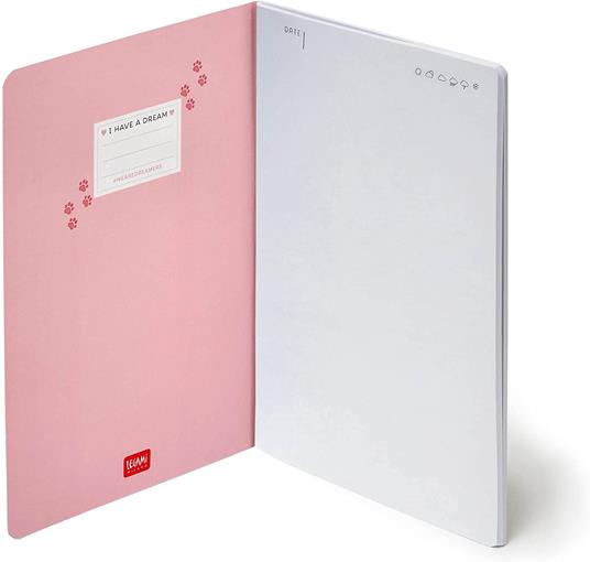 Legami - Quaderno Bianco Medium, A5, 80 Pagine, in Carta certificata FSC®, Carta 100 g/m², 14,2x21 cm, Tema Kitty - 2