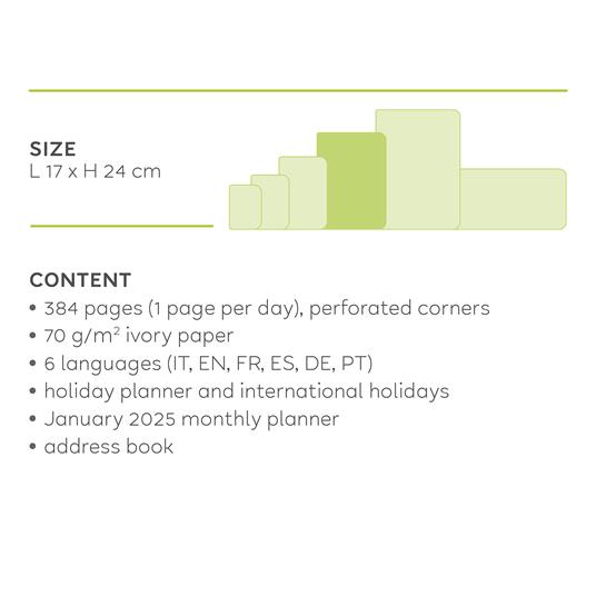 Agenda 2023-2024 Legami, 12 mesi, giornaliera, large, colors - MALACHITE GREEN - 8