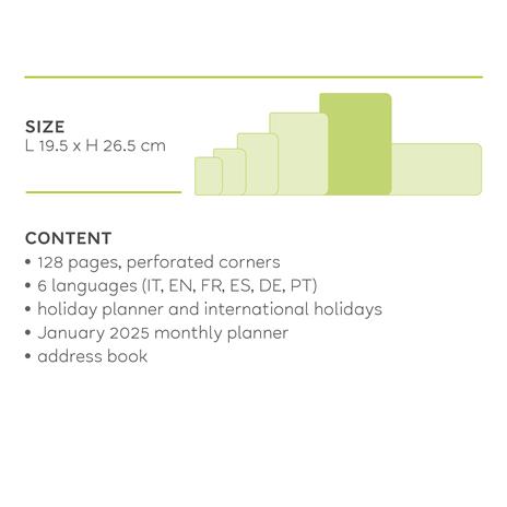 Agenda 2023-2024 Legami, 12 mesi, settimanale, maxi, colors - MALACHITE GREEN - 8
