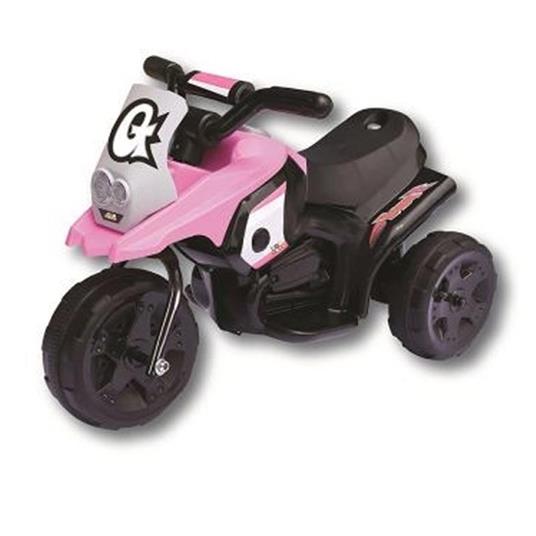 Moto Elettrica Per Bambini Racing 3 Ruote Rosa 6V Con Retromarcia 35867