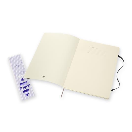 Taccuino Moleskine A4 a pagine bianche copertina morbida nero. Black - 3