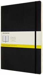 Taccuino Moleskine A4 a quadretti copertina morbida nero. Black