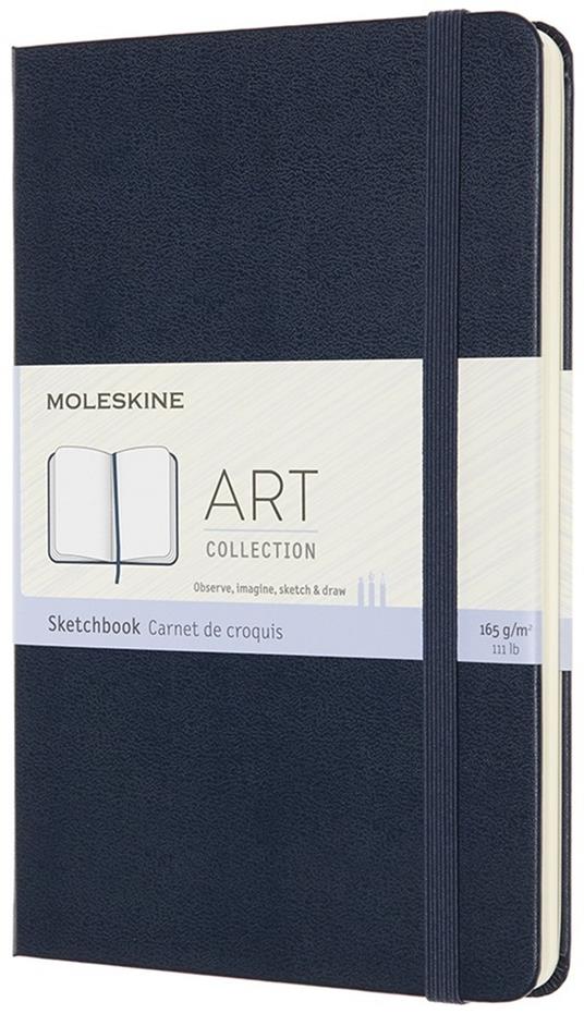 Album per schizzi Art Sketchbook Moleskine medium copertina rigida blu. Sapphire Blue