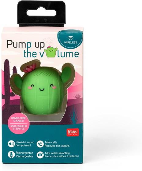 Pump Up The Volume - Mini Wireless Hands-Free Speaker - Cactus - 3