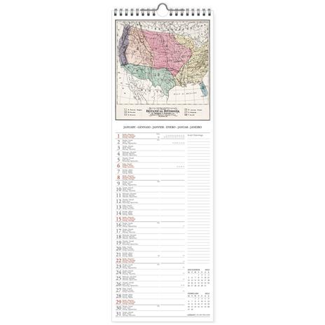 Calendario Legami 2023, carta non patinata, Vintage Maps - 16 x 49 cm - 3