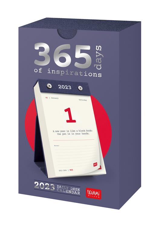Calendario da tavolo Legami 2023, 12 mesi, giornaliero - 10 x 17 cm - 2