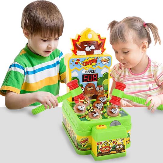 Acchiappa la Talpa Colpisci la Talpa Giocattolo Gioco per Bambini con  Display - Bakaji - Giochi di ruolo e strategia - Giocattoli