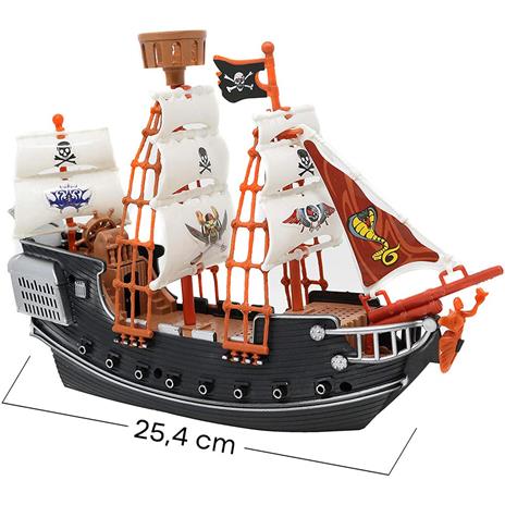 Veliero Nave Pirati Dettagliato Realistico Gioco Giocattolo con Due Personaggi - 2