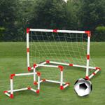 Set Kit 3 Porte da Calcio Giocattolo Soccer Tre Dimensioni Rete in Nylon Bambini