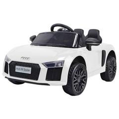 Auto Elettrica Per Bambini Audi R8 Spyder Bianco Ibis 12V Con R/C 2.4 Ghz, Mp3, Luici E Suoni Clb
