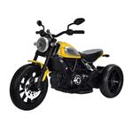 Moto Elettrica Per Bambini Ducati Scrambler Icon Gialla 12 V 3 Ruote, Suoni, Led, Clb 02322002