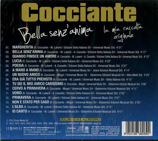 Bella senz'anima - CD Audio di Riccardo Cocciante - 2