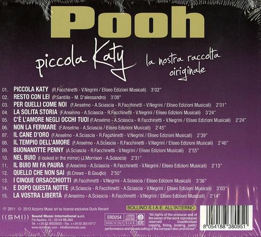 Piccola Katy - CD Audio di Pooh - 2