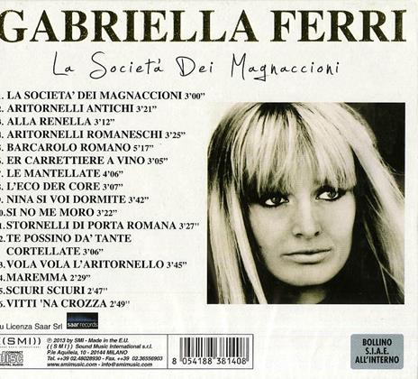 La società dei magnaccioni - CD Audio di Gabriella Ferri - 2