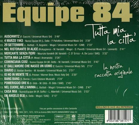 Tutta Mia La Città - CD Audio di Equipe 84 - 2