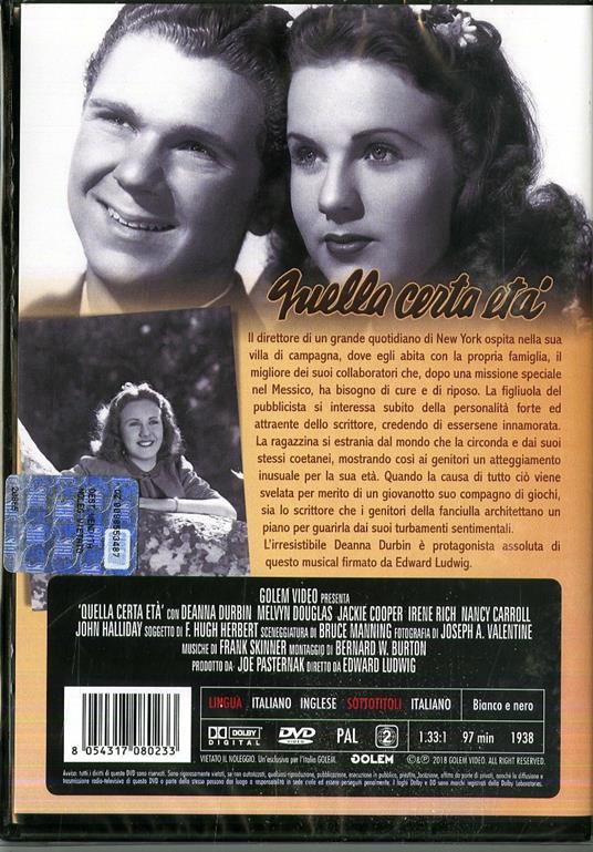 Quella certa età (DVD) di Edward Ludwig - DVD - 2