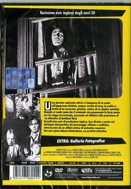 L' uomo in nero (DVD) di Jeffrey F. Dell - DVD - 2