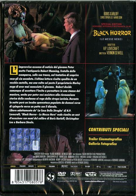 Black Horror - Le Messe Nere. Special Edition. Versione integrale restaurata in 4K (DVD) di Vernon Sewell - DVD - 2