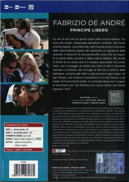Fabrizio De André. Principe libero (DVD) di Luca Facchini - DVD - 2