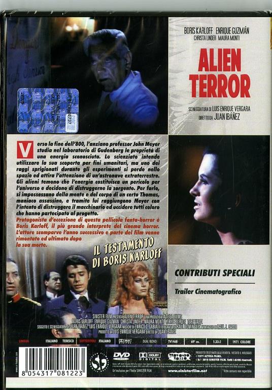 Alien Terror di Juan Ibanez - DVD - 2