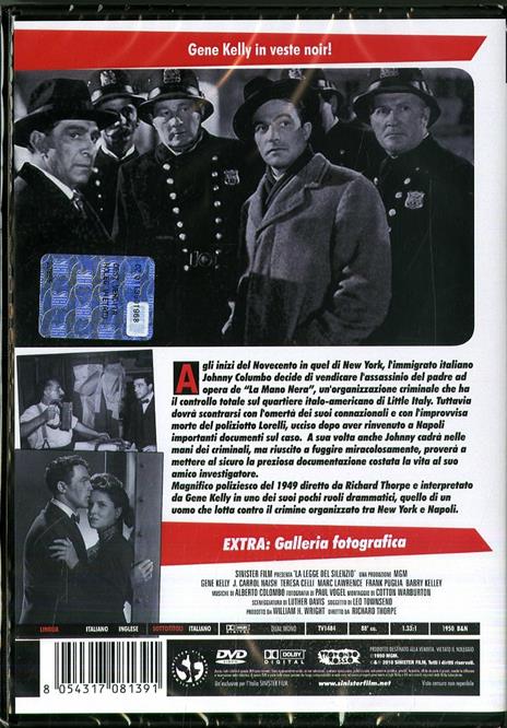 La Legge del silenzio di Richard Thorpe - DVD - 2