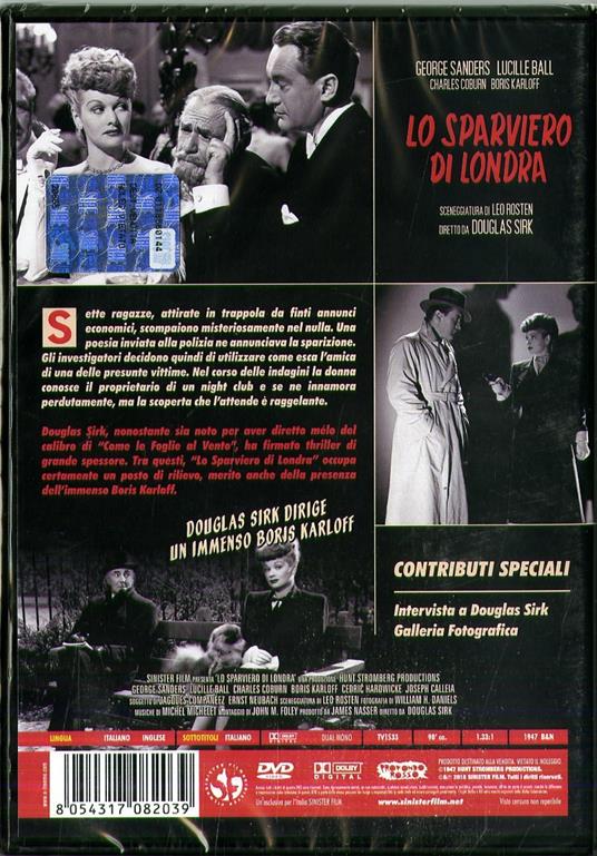 Lo sparviero di Londra (DVD) di Douglas Sirk - DVD - 2